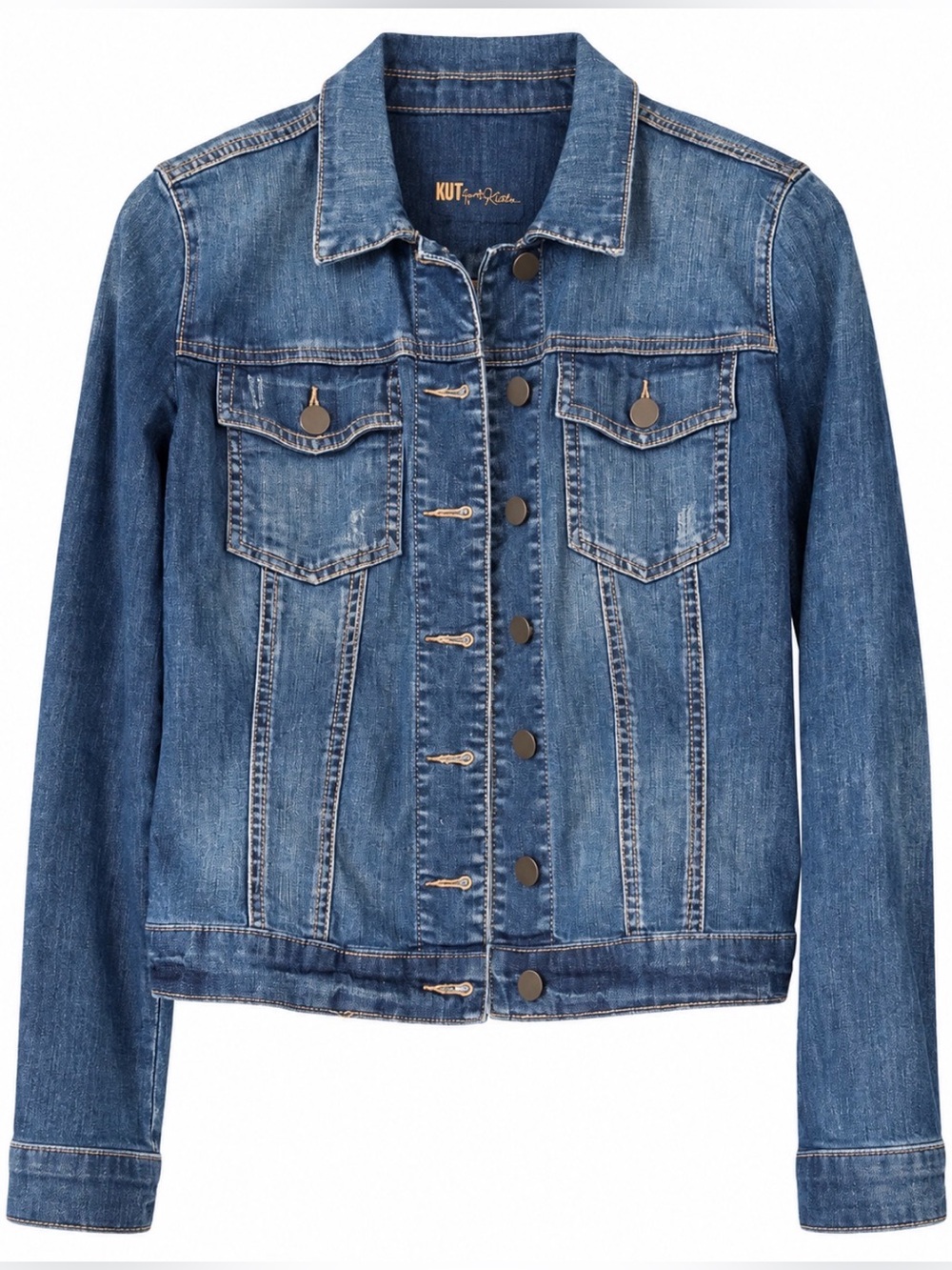 KUT from the Kloth Helena Denim Jacket Women’s Small Medium Wash Stretch Jean